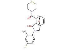 (3aR*,6S*)-2-(4-fluoro-2-methylphenyl)-7-(thiomorpholin-4-ylcarbonyl)-2,3,7,7a-tetrahydro-3a,6-epoxyisoindol-1(6H)-one