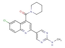 5-[6-chloro-4-(piperidin-1-ylcarbonyl)quinolin-2-yl]-N-methylpyrimidin-2-amine