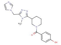 4-({3-[5-(1H-imidazol-1-ylmethyl)-4-methyl-4H-1,2,4-triazol-3-yl]piperidin-1-yl}carbonyl)phenol