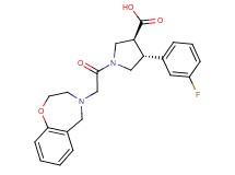 (3S*,4R*)-1-(2,3-dihydro-1,4-benzoxazepin-4(5H)-ylacetyl)-4-(3-fluorophenyl)pyrrolidine-3-carboxylic acid