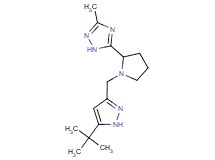 5-{1-[(5-tert-butyl-1H-pyrazol-3-yl)methyl]pyrrolidin-2-yl}-3-methyl-1H-1,2,4-triazole