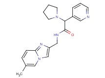 N-[(6-methylimidazo[1,2-a]pyridin-2-yl)methyl]-2-(3-pyridinyl)-2-(1-pyrrolidinyl)acetamide
