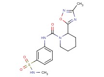 N-{3-[(methylamino)sulfonyl]phenyl}-2-(3-methyl-1,2,4-oxadiazol-5-yl)piperidine-1-carboxamide