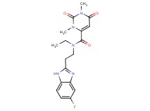 N-ethyl-N-[2-(5-fluoro-1H-benzimidazol-2-yl)ethyl]-1,3-dimethyl-2,6-dioxo-1,2,3,6-tetrahydro-4-pyrimidinecarboxamide