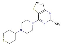 2-methyl-4-[4-(tetrahydro-2H-thiopyran-4-yl)piperazin-1-yl]thieno[3,2-d]pyrimidine