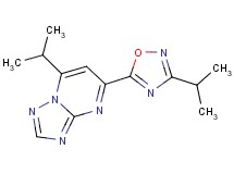 7-isopropyl-5-(3-isopropyl-1,2,4-oxadiazol-5-yl)[1,2,4]triazolo[1,5-a]pyrimidine
