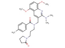 N-{[2-(dimethylamino)-5,8-dimethoxy-3-quinolinyl]methyl}-4-methyl-N-[3-(2-oxo-1-pyrrolidinyl)propyl]benzamide