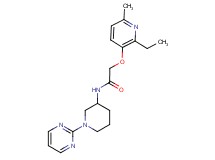 2-[(2-ethyl-6-methyl-3-pyridinyl)oxy]-N-[1-(2-pyrimidinyl)-3-piperidinyl]acetamide