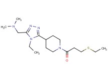 1-(4-ethyl-5-{1-[3-(ethylthio)propanoyl]piperidin-4-yl}-4H-1,2,4-triazol-3-yl)-N,N-dimethylmethanamine