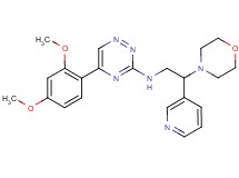 5-(2,4-dimethoxyphenyl)-N-[2-(4-morpholinyl)-2-(3-pyridinyl)ethyl]-1,2,4-triazin-3-amine