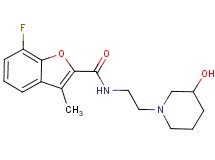 7-fluoro-N-[2-(3-hydroxy-1-piperidinyl)ethyl]-3-methyl-1-benzofuran-2-carboxamide