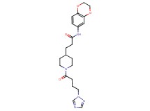 N-(2,3-dihydro-1,4-benzodioxin-6-yl)-3-{1-[4-(1H-1,2,4-triazol-1-yl)butanoyl]-4-piperidinyl}propanamide