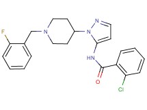 2-chloro-N-{1-[1-(2-fluorobenzyl)-4-piperidinyl]-1H-pyrazol-5-yl}benzamide