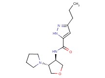 3-propyl-N-[(3R*,4R*)-4-(1-pyrrolidinyl)tetrahydro-3-furanyl]-1H-pyrazole-5-carboxamide