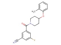 3-fluoro-5-{[4-(2-methylphenoxy)-1-piperidinyl]carbonyl}benzonitrile