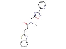 3-(1,3-benzothiazol-2-yl)-N-methyl-N-{[3-(2-pyridinyl)-1,2,4-oxadiazol-5-yl]methyl}propanamide