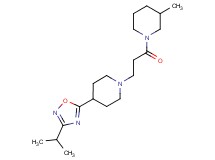 1-{3-[4-(3-isopropyl-1,2,4-oxadiazol-5-yl)piperidin-1-yl]propanoyl}-3-methylpiperidine