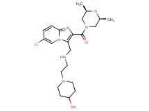 1-(2-{[(6-chloro-2-{[(2R*,6S*)-2,6-dimethyl-4-morpholinyl]carbonyl}imidazo[1,2-a]pyridin-3-yl)methyl]amino}ethyl)-4-piperidinol