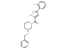 3-{[(1-{[3-(2-fluorophenyl)-1H-pyrazol-5-yl]carbonyl}-3-piperidinyl)oxy]methyl}pyridine