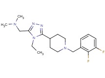 ({5-[1-(2,3-difluorobenzyl)piperidin-4-yl]-4-ethyl-4H-1,2,4-triazol-3-yl}methyl)dimethylamine