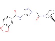 N-(1-{2-[(1R*,5S*)-6-azabicyclo[3.2.1]oct-6-yl]-2-oxoethyl}-1H-pyrazol-4-yl)-1,3-benzodioxole-5-carboxamide
