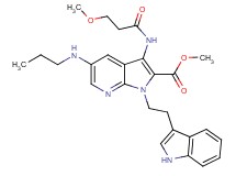 methyl 1-[2-(1H-indol-3-yl)ethyl]-3-[(3-methoxypropanoyl)amino]-5-(propylamino)-1H-pyrrolo[2,3-b]pyridine-2-carboxylate