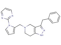 3-benzyl-5-{[1-(2-pyrimidinyl)-1H-pyrrol-2-yl]methyl}-4,5,6,7-tetrahydro-1H-pyrazolo[4,3-c]pyridine trifluoroacetate