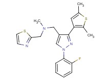 1-[3-(2,5-dimethyl-3-thienyl)-1-(2-fluorophenyl)-1H-pyrazol-4-yl]-N-methyl-N-(1,3-thiazol-2-ylmethyl)methanamine