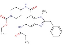 ethyl 4-({[2-benzyl-1-methyl-5-(propionylamino)-1H-benzimidazol-7-yl]carbonyl}amino)-1-piperidinecarboxylate