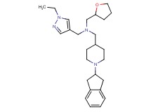 1-[1-(2,3-dihydro-1H-inden-2-yl)-4-piperidinyl]-N-[(1-ethyl-1H-pyrazol-4-yl)methyl]-N-(tetrahydro-2-furanylmethyl)methanamine