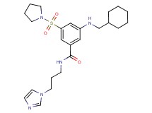 3-[(cyclohexylmethyl)amino]-N-[3-(1H-imidazol-1-yl)propyl]-5-(1-pyrrolidinylsulfonyl)benzamide