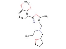 N-{[2-(2,3-dimethoxyphenyl)-5-methyl-1,3-oxazol-4-yl]methyl}-N-(tetrahydro-2-furanylmethyl)-1-propanamine