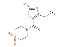 4-[(4-ethyl-2-methyl-1,3-thiazol-5-yl)carbonyl]thiomorpholine 1,1-dioxide
