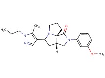 (3aS*,5S*,9aS*)-2-(3-methoxyphenyl)-5-(5-methyl-1-propyl-1H-pyrazol-4-yl)hexahydro-7H-pyrrolo[3,4-g]pyrrolizin-1(2H)-one