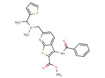 methyl 3-(benzoylamino)-6-({methyl[1-(2-thienyl)ethyl]amino}methyl)thieno[2,3-b]pyridine-2-carboxylate