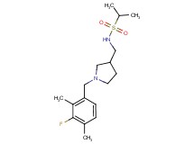 N-{[1-(3-fluoro-2,4-dimethylbenzyl)pyrrolidin-3-yl]methyl}propane-2-sulfonamide