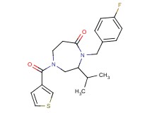 4-(4-fluorobenzyl)-3-isopropyl-1-(3-thienylcarbonyl)-1,4-diazepan-5-one
