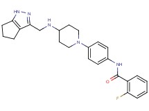 2-fluoro-N-(4-{4-[(1,4,5,6-tetrahydrocyclopenta[c]pyrazol-3-ylmethyl)amino]-1-piperidinyl}phenyl)benzamide