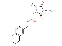 2-(1,3-dimethyl-2,5-dioxoimidazolidin-4-yl)-N-(5,6,7,8-tetrahydronaphthalen-2-ylmethyl)acetamide