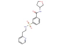 3-{[(2-pyridin-2-ylethyl)amino]sulfonyl}-N-(tetrahydrofuran-3-yl)benzamide