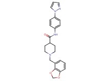 1-(1,3-benzodioxol-4-ylmethyl)-N-[4-(1H-pyrazol-1-yl)phenyl]-4-piperidinecarboxamide