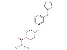 4-[3-(cyclopentyloxy)benzyl]-N,N-dimethylpiperazine-1-carboxamide
