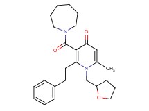3-(1-azepanylcarbonyl)-6-methyl-2-(2-phenylethyl)-1-(tetrahydro-2-furanylmethyl)-4(1H)-pyridinone