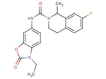 N-(3-ethyl-2-oxo-2,3-dihydro-1,3-benzoxazol-6-yl)-7-fluoro-1-methyl-3,4-dihydroisoquinoline-2(1H)-carboxamide