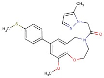 9-methoxy-4-[(5-methyl-1H-pyrazol-1-yl)acetyl]-7-[4-(methylthio)phenyl]-2,3,4,5-tetrahydro-1,4-benzoxazepine