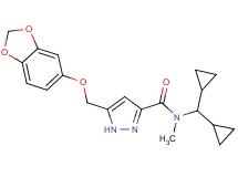 5-[(1,3-benzodioxol-5-yloxy)methyl]-N-(dicyclopropylmethyl)-N-methyl-1H-pyrazole-3-carboxamide