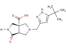 (3aR*,6aS*)-5-[(5-tert-butyl-1H-pyrazol-3-yl)methyl]-1-oxohexahydropyrrolo[3,4-c]pyrrole-3a(1H)-carboxylic acid