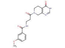 3-methoxy-N-[3-oxo-3-(4-oxo-4,5,6,8-tetrahydropyrido[3,4-d]pyrimidin-7(3H)-yl)propyl]benzamide