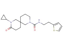 8-cyclopropyl-9-oxo-N-[2-(2-thienyl)ethyl]-2,8-diazaspiro[5.5]undecane-2-carboxamide