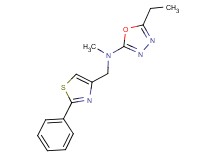 5-ethyl-N-methyl-N-[(2-phenyl-1,3-thiazol-4-yl)methyl]-1,3,4-oxadiazol-2-amine